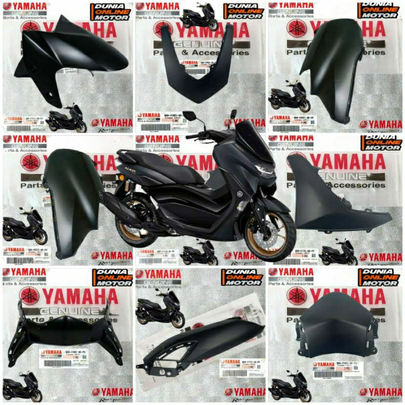COVER FULL BODY HALUS SET NMAX NEW 2021 2023 HITAM DOFF PART ASLI ORIGINAL YAMAHA
