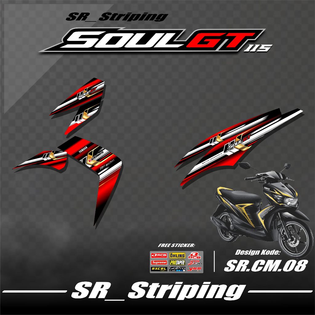 Striping Soul GT 115 / Variasi Soul GT 115 / Soul GT 115 / Stiker Soul GT 115 / Striping Motor Mio S