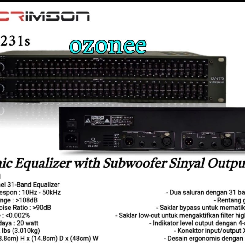 Equalizer Crimson EQ 231S /EQ 231s/EQ231S Original