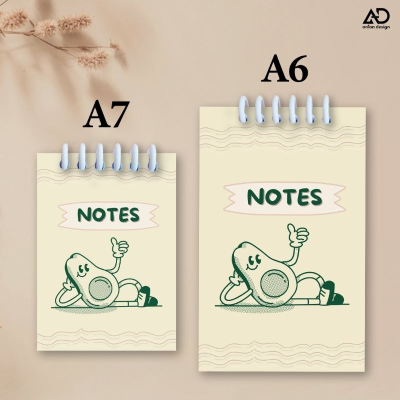 

AVOCADO" MINI NOTES BOOK / BUKU CATATAN KECIL LUCU / A6 / A7