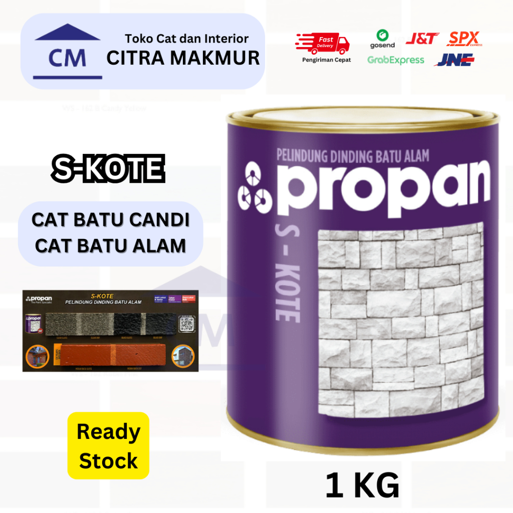 Propan Stonkote / S-kote Vernis Batu Alam dan Bata Merah/Coating Batu Alam - 0.9 LITER