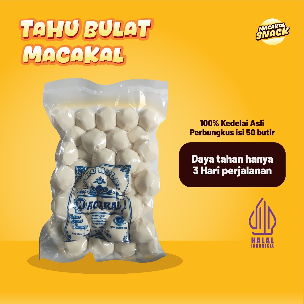 

Macakal-Tahu Bulat Macakal Isi 50 butir l Kemasan Vacuum l Siap Goreng Enak Lezat Bergizi