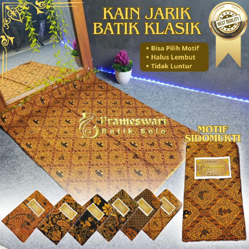 Kain Jarik Batik Klasik Motif Sidomukti Jarit Sewek Seserahan Nikahan Pengantin Jarek Simbah Nenek O