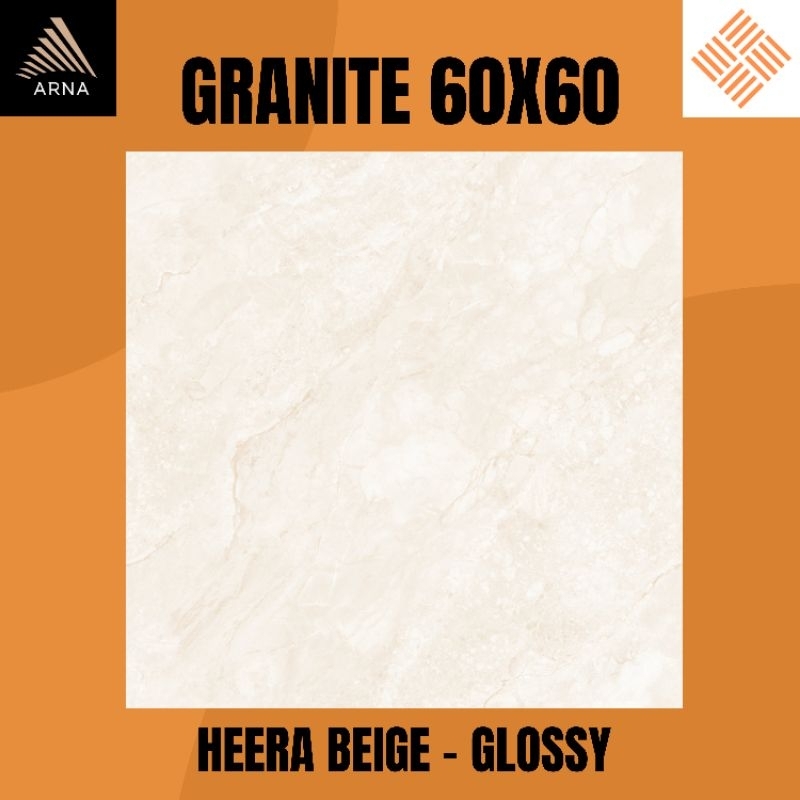 GRANITE LANTAI 60X60 HEERA BEIGE KW1 | GLOSSY | ARNA