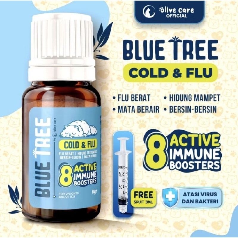 Obat Flu Kucing Olive Care Blue Tree Cold & Flu