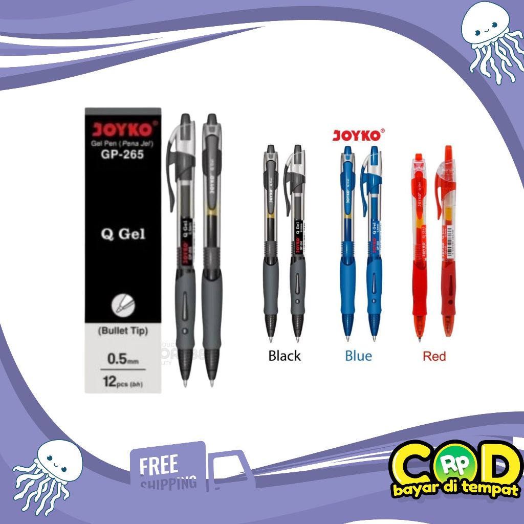 

Pulpen Joyko GP-265 Gel Pen (12 pcs)