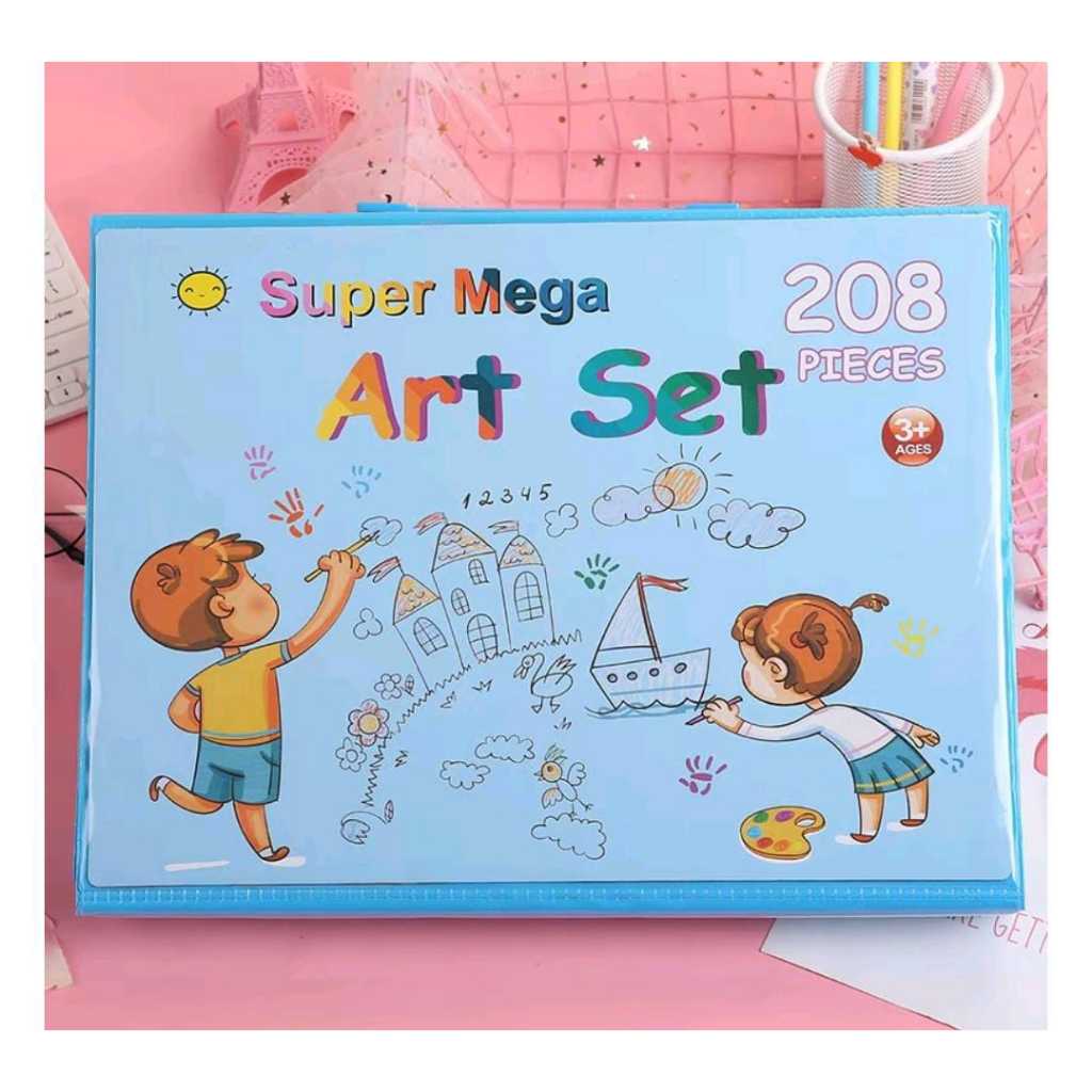 

crayon set 208pcs - alat tulis mewarnai / perlengkapan menggambar krayon anak set