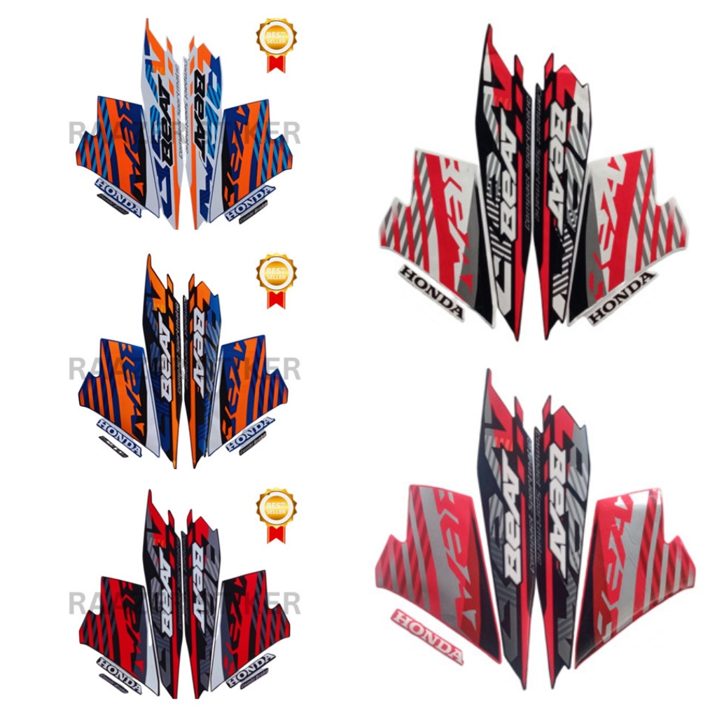 STIKER STRIPING LIST STANDART MOTOR HONDA BEAT NEW 2021 LIS MOTOR BEAT NEW 2021 TERMURAH