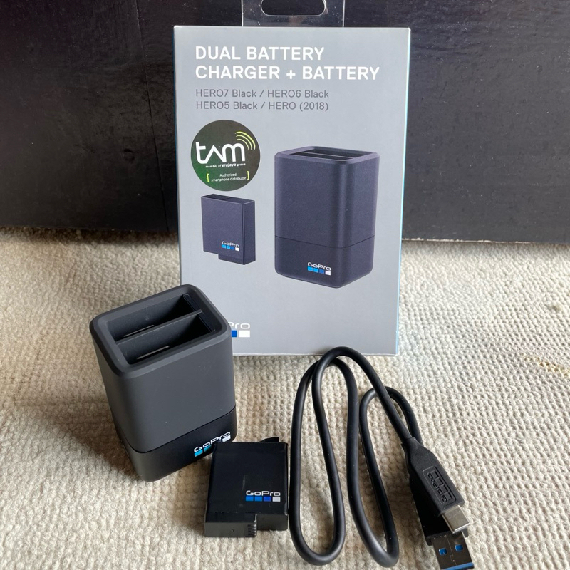 gopro camera go pro dual battery charger+battery original hero7 black hero6 black hero5 black
