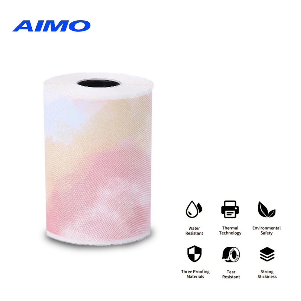 

Promo AIMO Thermal Paper 50x50mm 140pcs/Roll Label Sticker Compatible with M110 M108 M200 D520 AM243