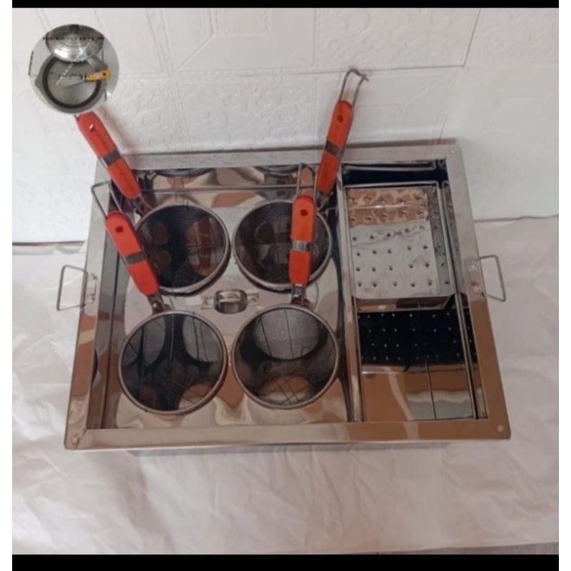 Dandang mie ayam 4 lubang/ dandang mie bakmie + saringan , dandang saja