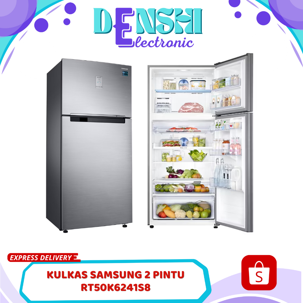 SAMSUNG RT50K6241S8 KULKAS 2 PINTU 500 LITER TWIN COOLING PLUS | KULKAS SAMSUNG NO FROST 500L