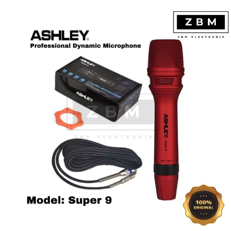 Mic Kabel Ashley Super 9 Original Mic kabel Ashley Garansi resmi