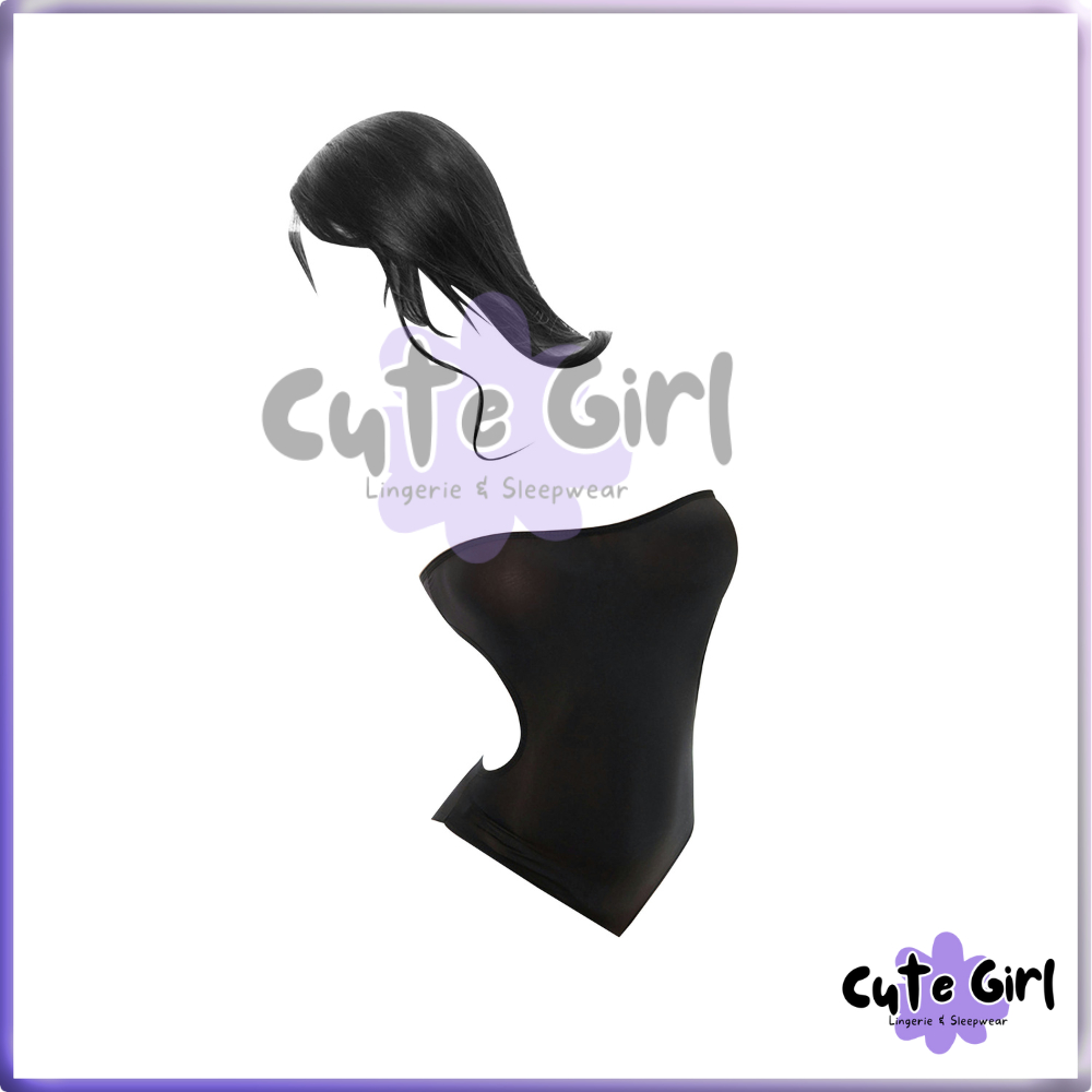 CuteGirl Lingerie Wanita Sexy Pakaian Baju Dinas Malam Open Crotch Style Korea 1371