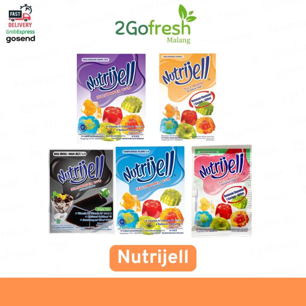 

Nutrijell Powder Jelly 10 gr | 2Gofresh | Sayuran | Ayam | Ikan | Daging | Dapur | instant | Fresh | Halal |