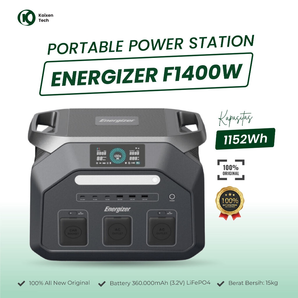 Energizer Portable Power Station F1400W Genset Portabel untuk Outdoor dan Camping