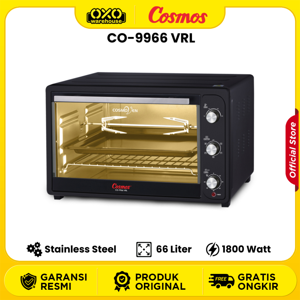 COSMOS Oven CO-9966 VRL Microwave Pemanggang 66 Liter Garansi Resmi