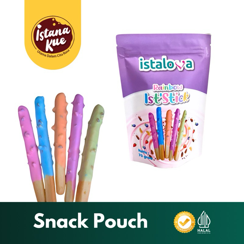 

Istana Kue Snack Rainbow Ist'Stick Choco Fruity Stick Pouch 70gr