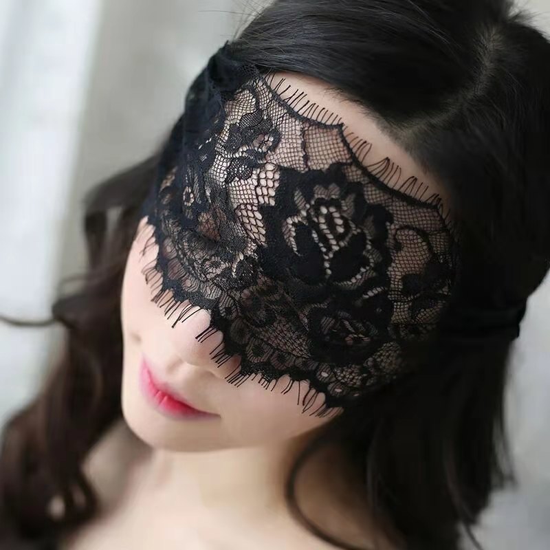 topeng pesta unik bahan kain - topeng kain cantik - Eye Mask - Topeng Mata Hitam