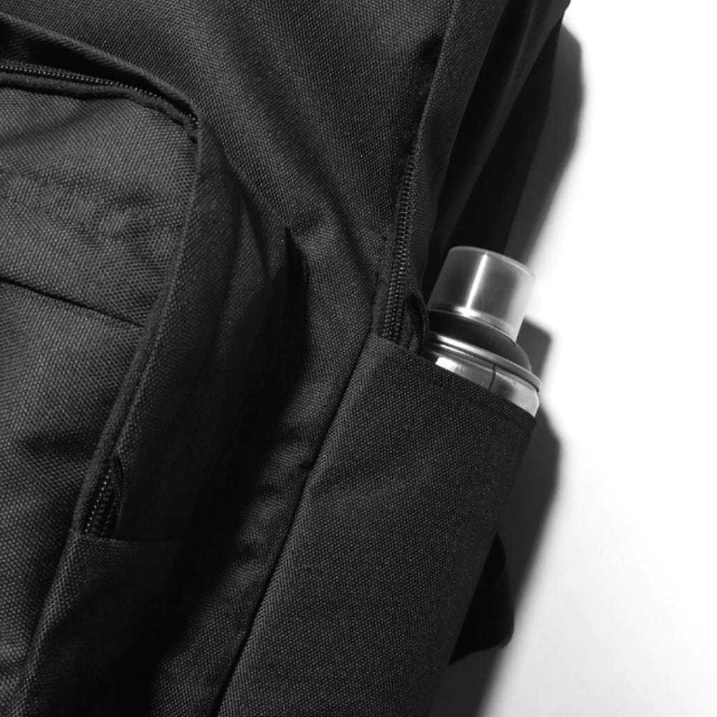 FLASH SALE Tas Ransel Polos Hitam Backpack Sekolah Laptop Keren Pria Wanita Premium Codura 1000 Gaya