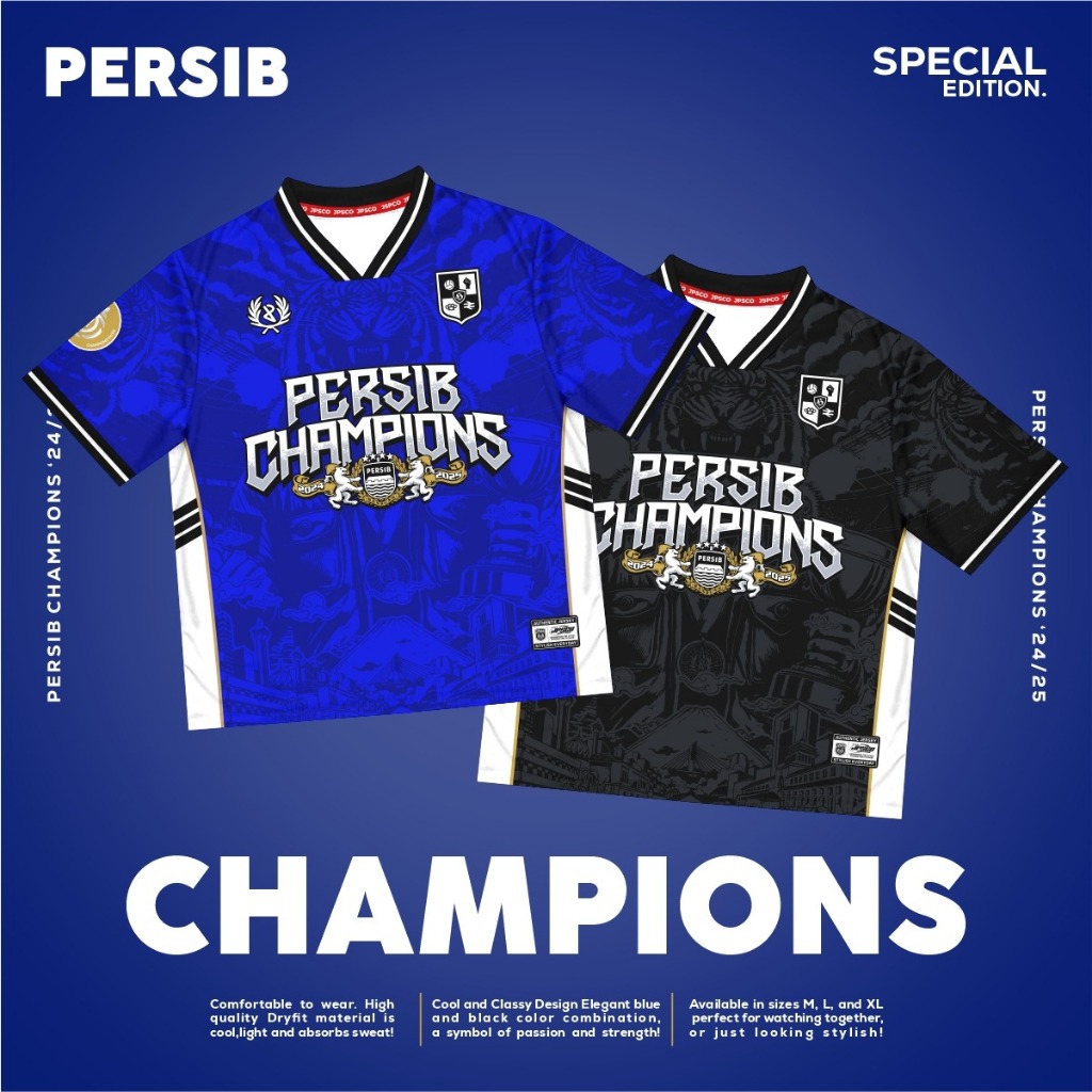 JERSEY VINTAGE PERSIB CHAMPIONS PERSIB JUARA 2025 / Jersey Vintage Persib / kaos persib / baju persi