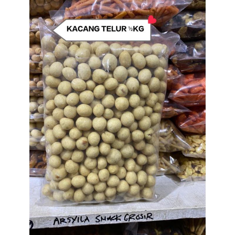 

Snack Kiloan Kacang Telur Khas Makassar Asli /½kg 500gr