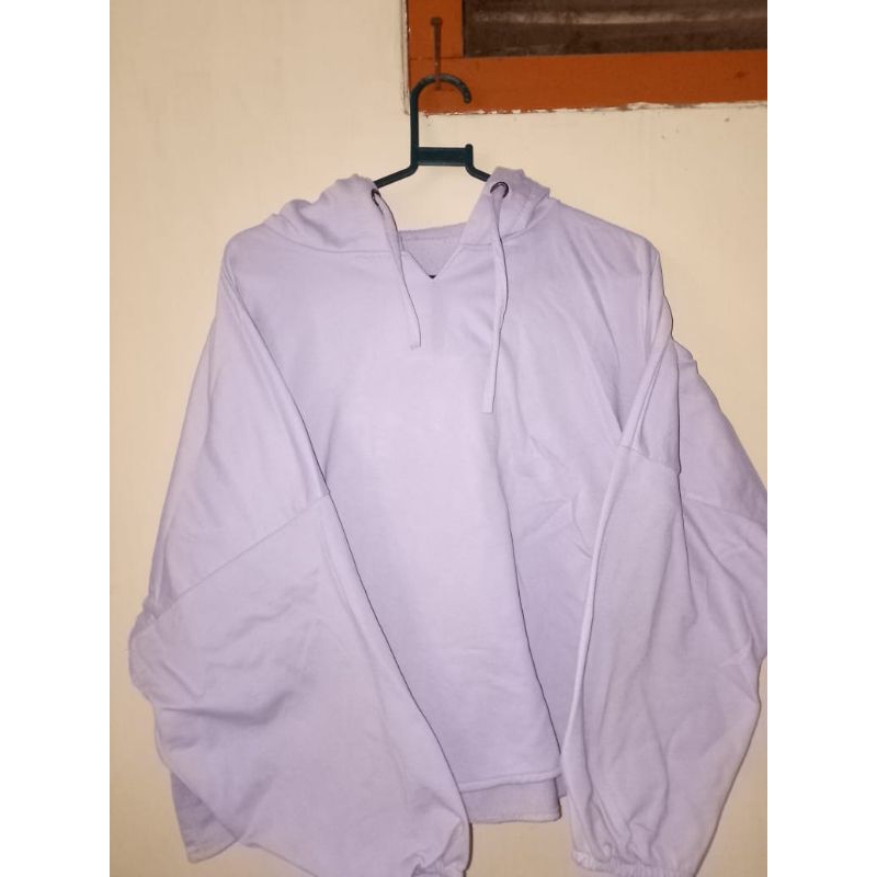 [preloved] hoodie crop wanita tebal