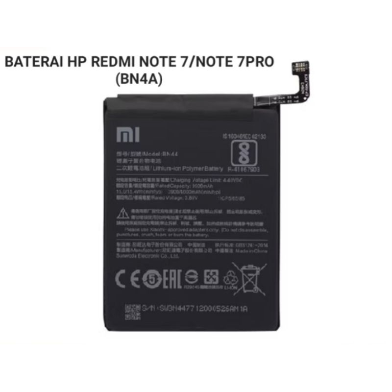 BATERAI HP REDMI NOTE 7/NOTE 7 PRO (BN4A) ORIGINAL