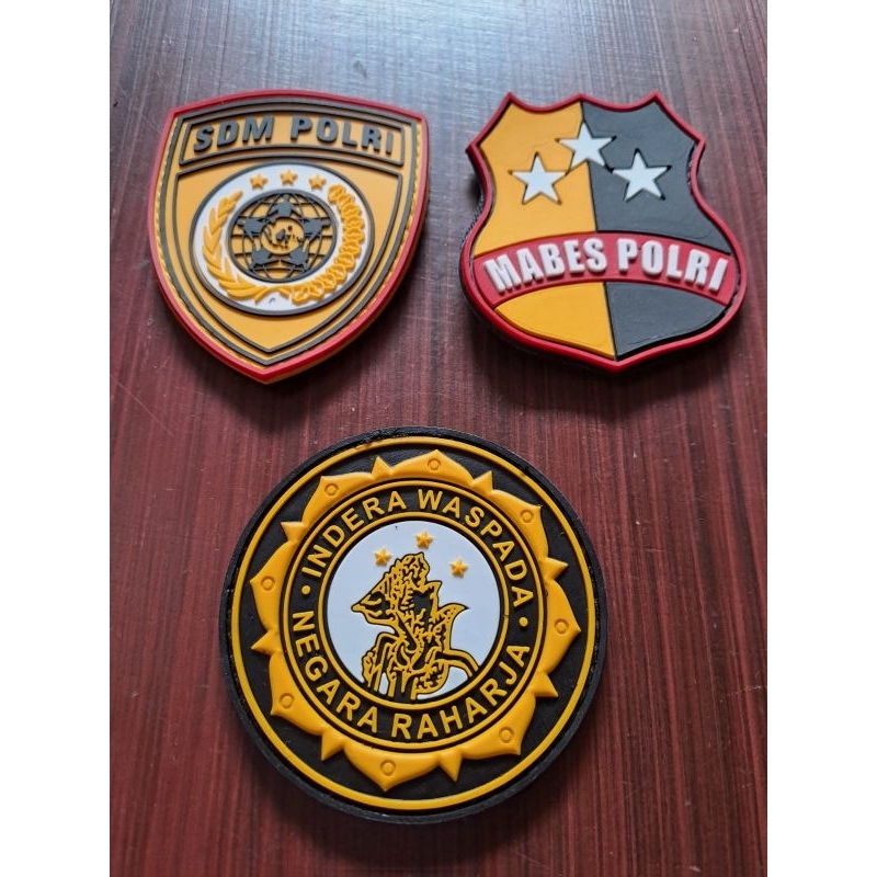 PATCH RUBBER MABES POLRI INTELKAM SDM POLRI