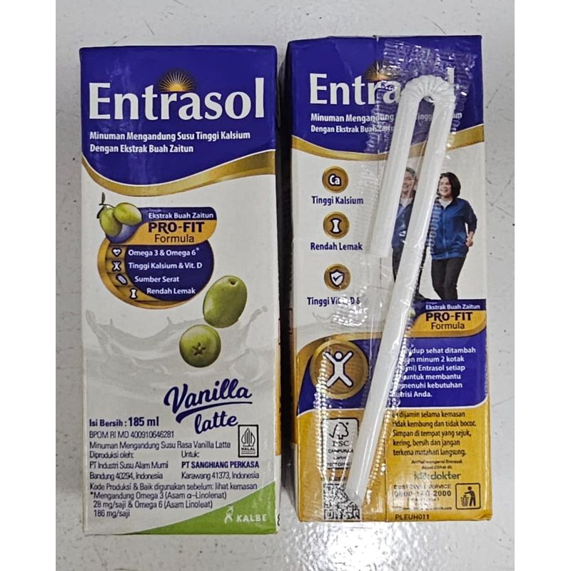 

Entrasol Uht rasa Vanila dan Coklat 185ml