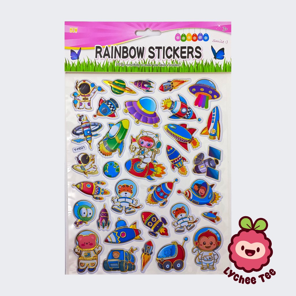 Stiker sticker timbul karakter lucu / jurnal / notebook / buku DIY