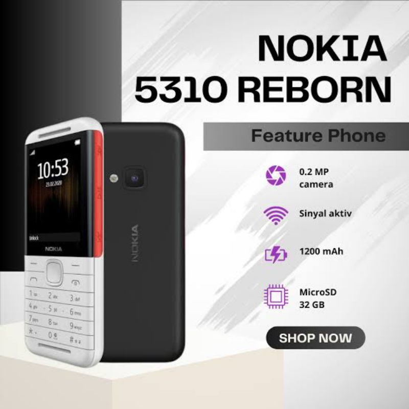 Nokia 5310 reborn original murah meriah bergaransi