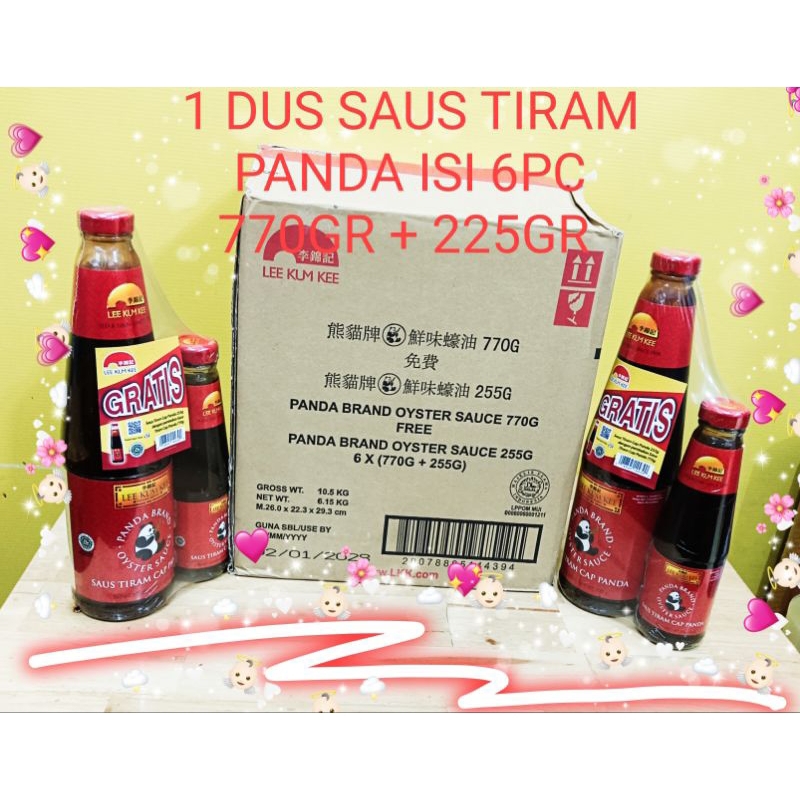 

1DUS SAUS TIRAM PANDA LEE KUM KEE ISI 6 BOTOL (770GR+255GR)