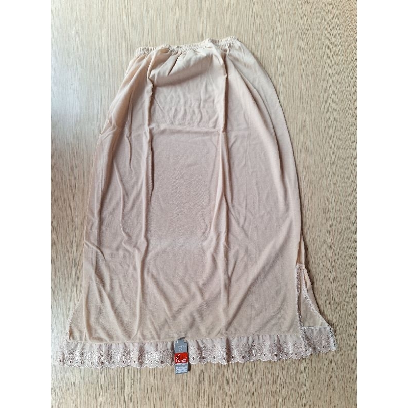 DALAMAN ROK PENDEK PANJANG RENDA SPANDEK UNDERROK ROK KULOT MANSET ROK RENDA HITAM / KREM / PUTIH DA