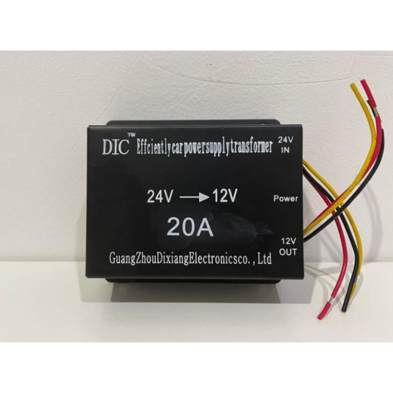 Step down 20A DC 24V - 12 converter DC 24volt ke 12volt 20 ampere - step down 20A