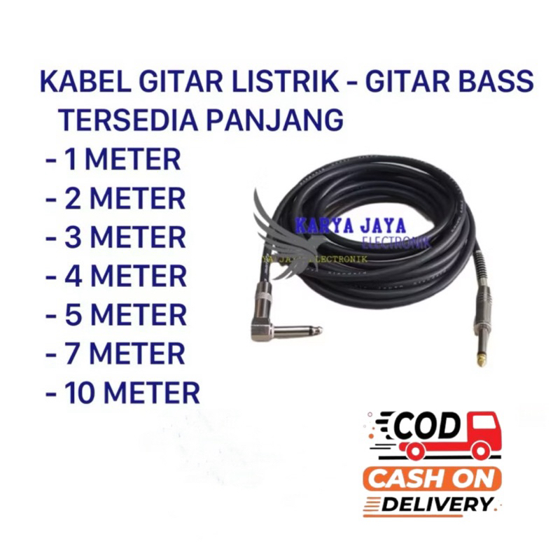 Kabel Gitar / Kabel Gitar Jack Lurus to Jack L / Kabel Jek Gitar Listrik