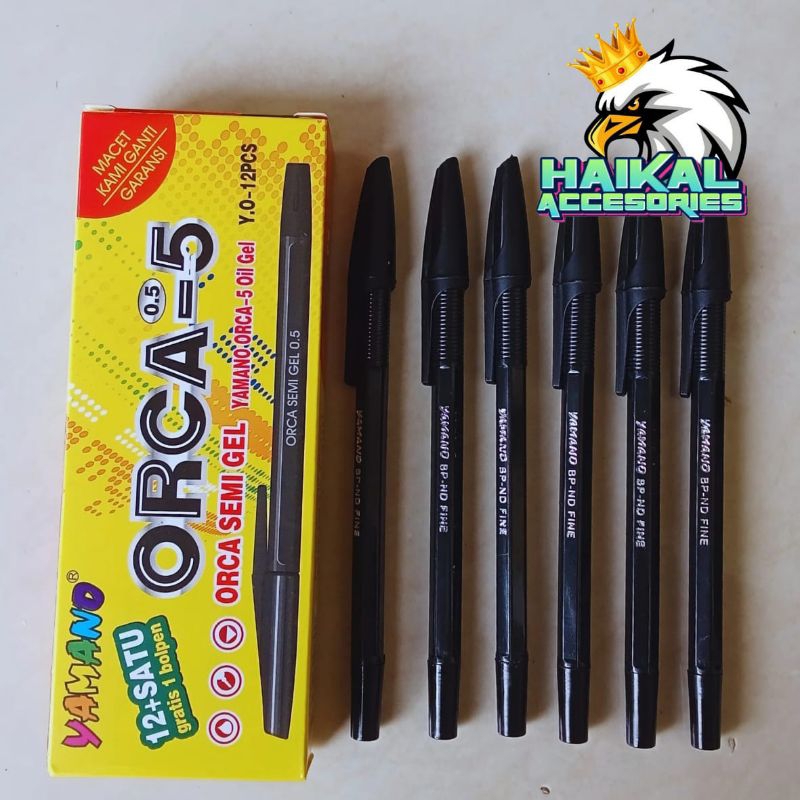 

Ballpoint Pen Pulpen Yamano Orca-5 Isi 12pcs Paket Hemat Untuk Usaha
