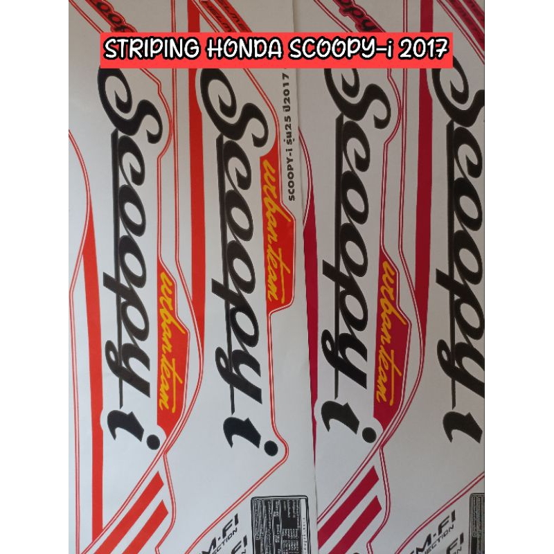 STRIPING HONDA SCOOPY-i 2017 (SCOOPY FI) BAHAN KODAK PAPER THAILAND