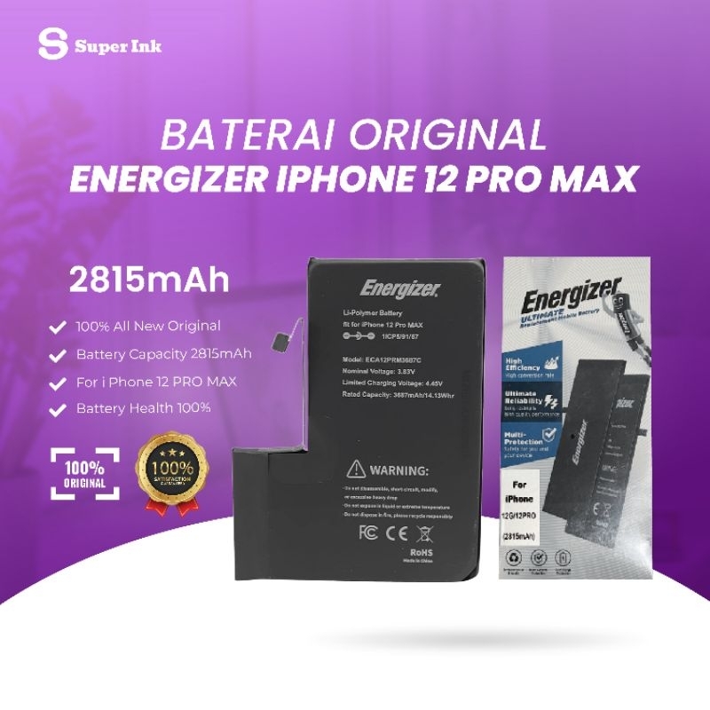 Energizer Baterai IPhone 12 Pro Max - Original Battery Replacement
