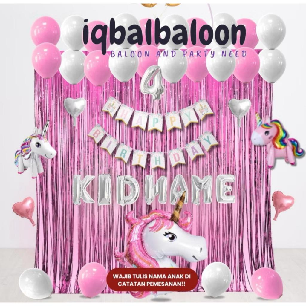 UNICORN/KUDA PONI SET DEKOR ULANG TAHUN ANAK/ DEKORASI ULTAH ANAK