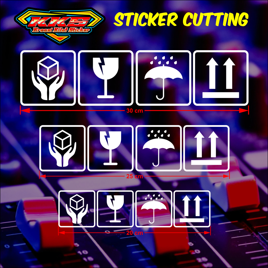 

cutting sticker fragile hardcase.stiker simbol packing