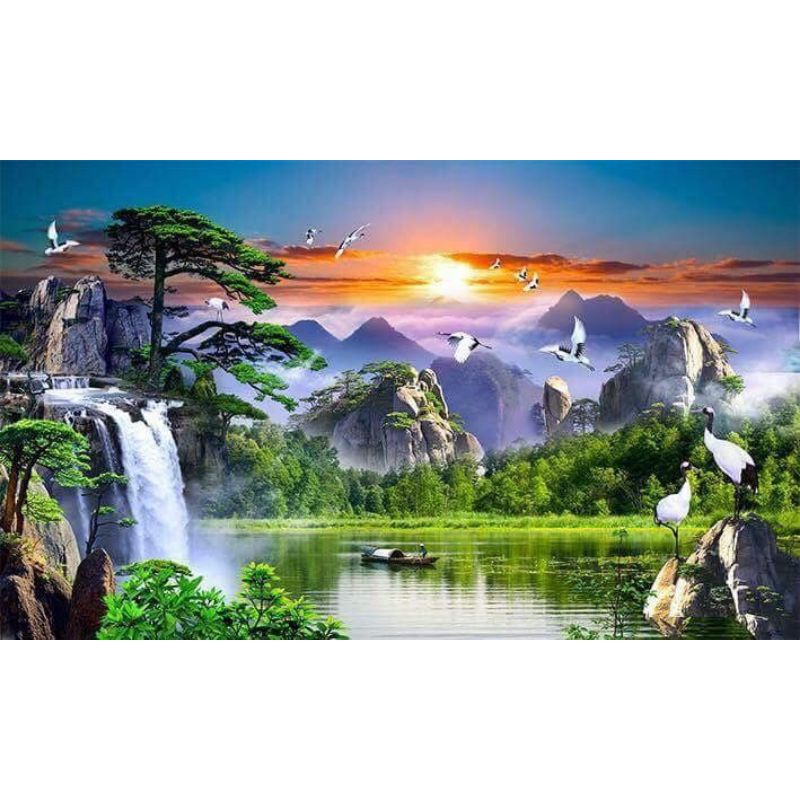 POSTER CETAK JUMBO, PEMANDANGAN ALAM, HIASAN DINDING, PEMANDANGAN ALAM, BERBAGAI MACAM UKURAN