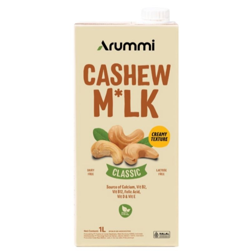 

Arummi susu cair cashew kacang Mede original kemasan 1 liter