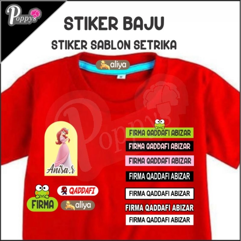 stiker baju sablon setrika
