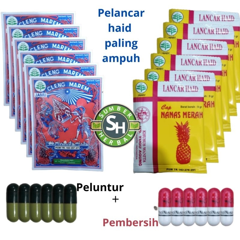 

jamu terlambat bulan jamu lancar haid jamu wayang+ jamu nanas merah paket 3 hari