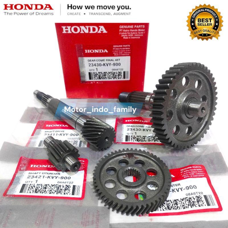 Gigi rasio Set Honda Beat karbu beat lama Scoopy Spacy karbu ORIGINAL KVY