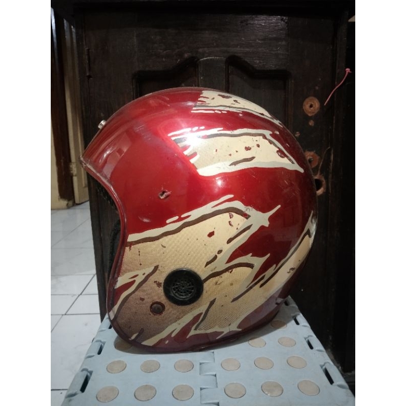 HELM SUZUKI TS MERAH JADUL TANPA TOPI