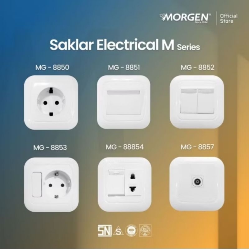 MORGEN SAKLAR ELECTRICAL M IB SERIES | IB SAKLAR SINGLE TUNGGAL | IB SAKLAR SERI DOUBLE | IB SAKLAR 