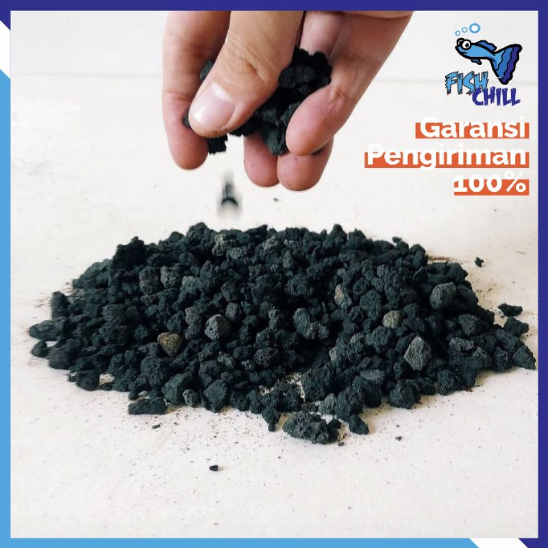 1 Kg PASIR MALANG HITAM 1,2,3 / HALUS,SEDANG,KASAR • Hiasan Aquarium Substrat Aquascape Minipond Tum