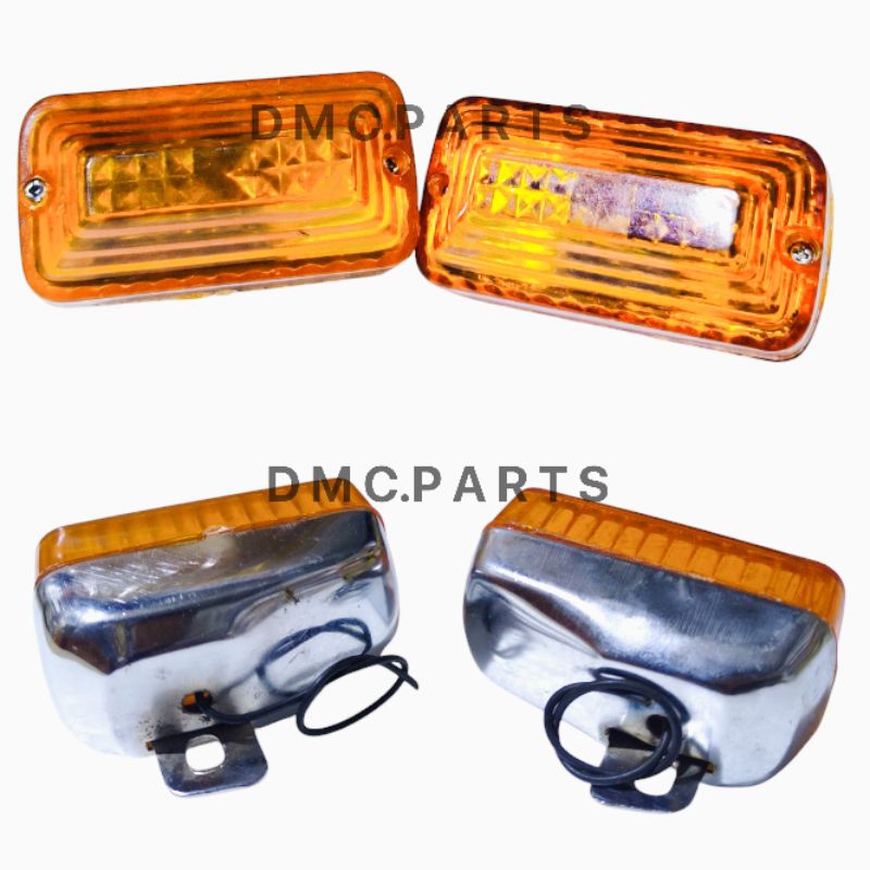 SEIN DEPAN YAMAHA V80 V80CDI (ADA MINUS) CANGKANG BESI LAMPU SIGNAL / SEN /SINYAL RETING RITING